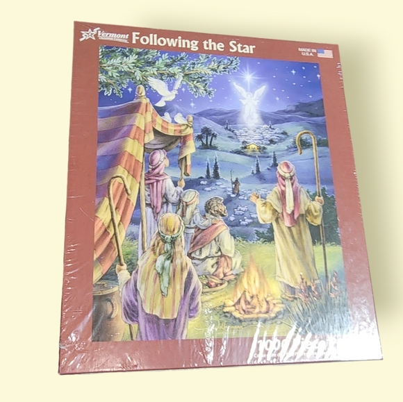 VERMONT CHRISTMAS CO NEW IN BOX FOLLOWING THE STAR 1000 PIECE PUZZLE - Picture 1 of 3